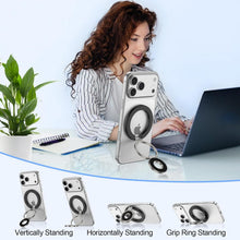 Load image into Gallery viewer, Metal Magnetic Ring Phone Holder ,  Black Desk Stand Folding  Kickstand  - AWXW215 2565-7
