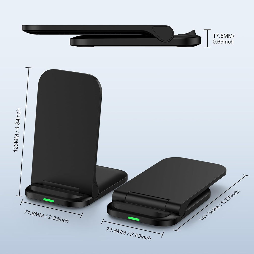 Foldable Wireless Charger,  Charging Pad  Stand Folding 15W Fast  - AWXW204 2554-4