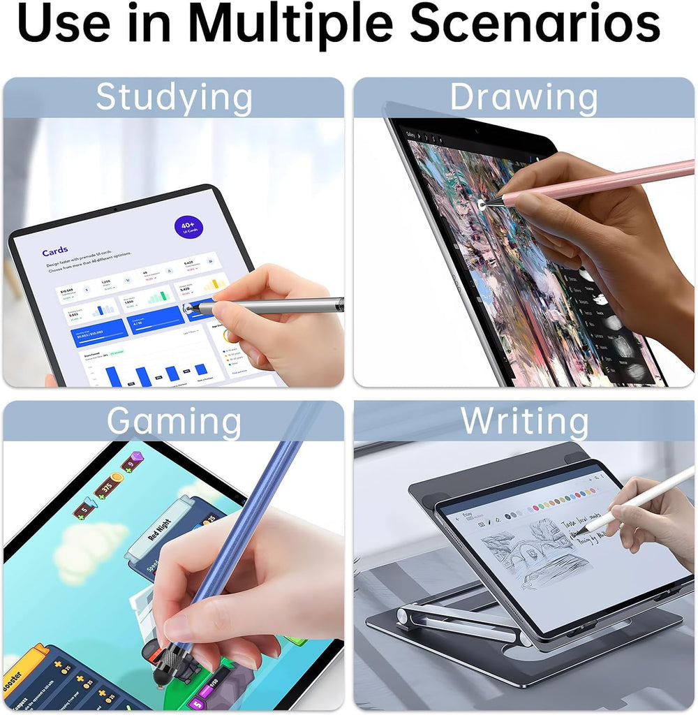 5 Pcs Stylus,  Alloy Lightweight Silicone Tip Touch Screen Pen  - AWXW265 2626-6