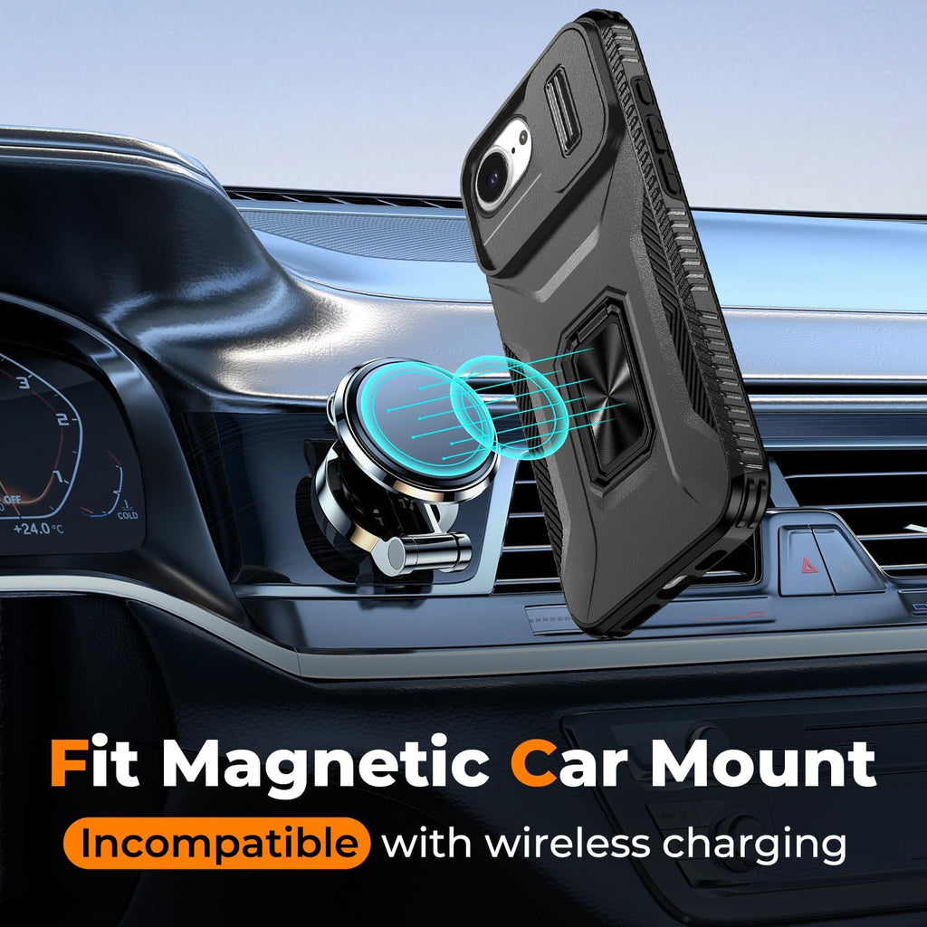 Hybrid Case Cover,  Shockproof Kickstand Lens Protects Metal Ring  - AWXW107 2449-5