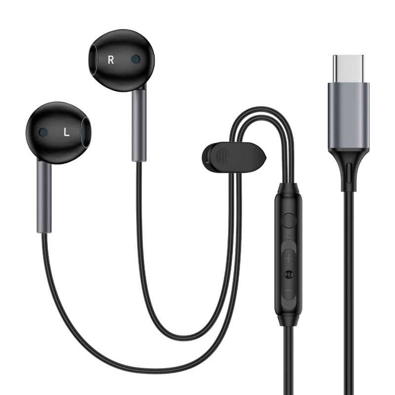 TYPE-C Earphones ,  Headset w Mic Headphones USB-C Earbuds   - AWXW202 2552-1