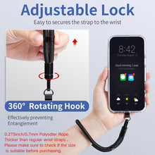 Load image into Gallery viewer, 3 Pack Phone Lanyard,  Black For Phone Cases  Wrist Straps Adjustable  - AWXW262 2623-7