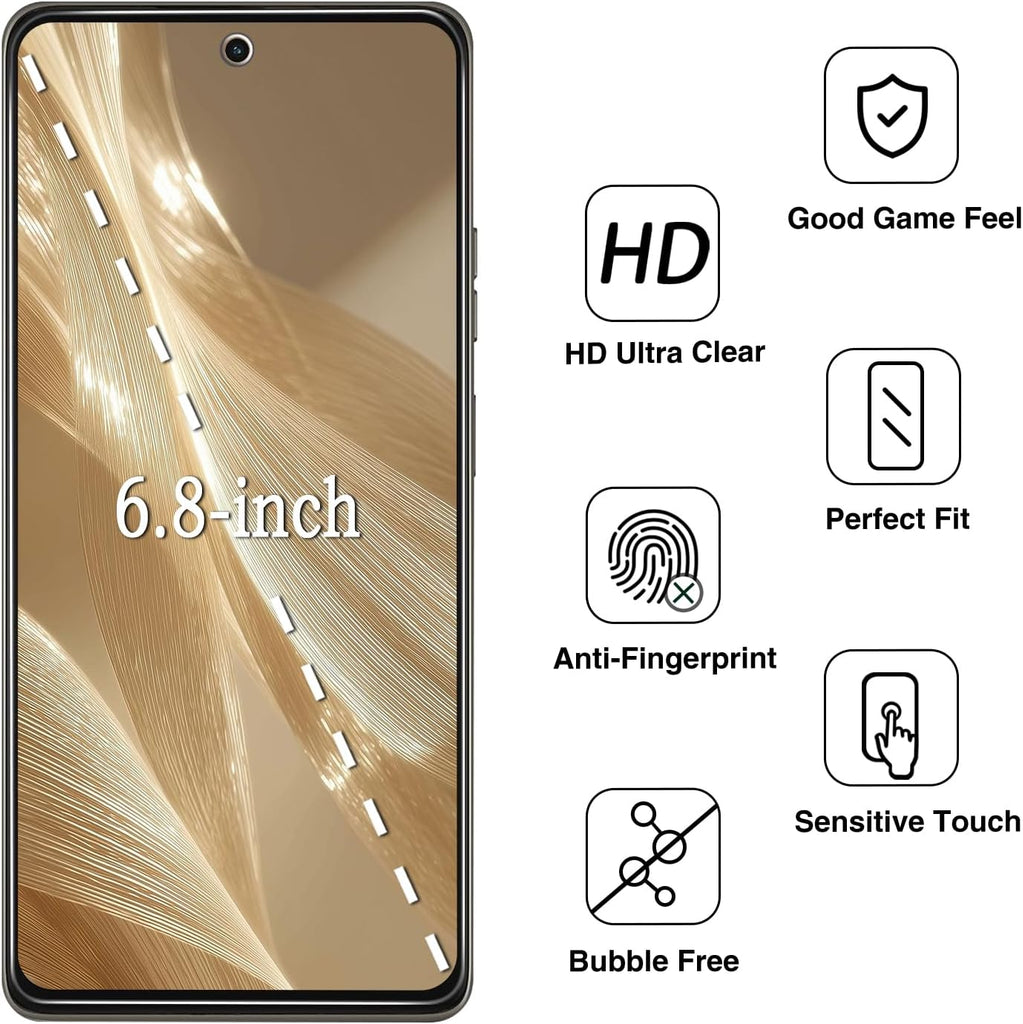 2 Pack Privacy Screen Protector,  Case Friendly Anti-Peep Anti-Spy Tempered Glass  - AW2SP68 2302-2