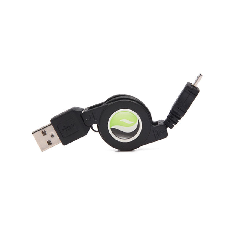 Retractable Cable with USB-C Adapter,  Black Sync Fast Charger Cord Power Wire  - AWC92+USB-C 2132-5