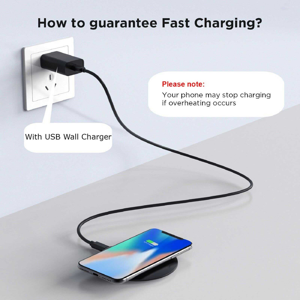 15W Fast Wireless Charger,  Slim Charging Pad  Power Adapter With USB Wall Charger  - AWWH4 2284-4