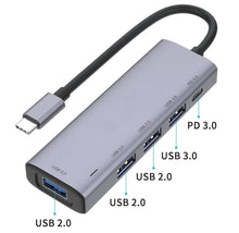 Load image into Gallery viewer,  5-in-1 Adapter USB Hub ,   TYPE-C PD Port   USB Splitter   USB-C Charger Port   - AWL53 2013-3