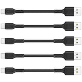 5 Pack 4 inch USB-C Cables, Data Sync Power Wire TYPE-C Cord Fast Charge - AWXW194
