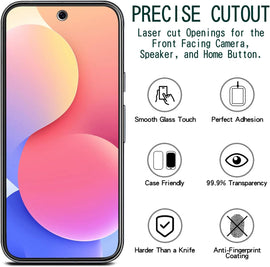 2 Pack Screen Protector,  (Fingerprint Unlock) Full Cover HD Clear Tempered Glass  - AW2SP91 2452-2