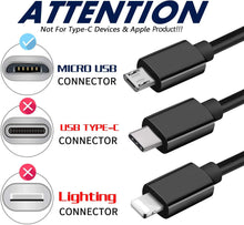 Load image into Gallery viewer, 9ft USB Cable,  MicroUSB Wire Power Charger Cord  - AWK68 289-7