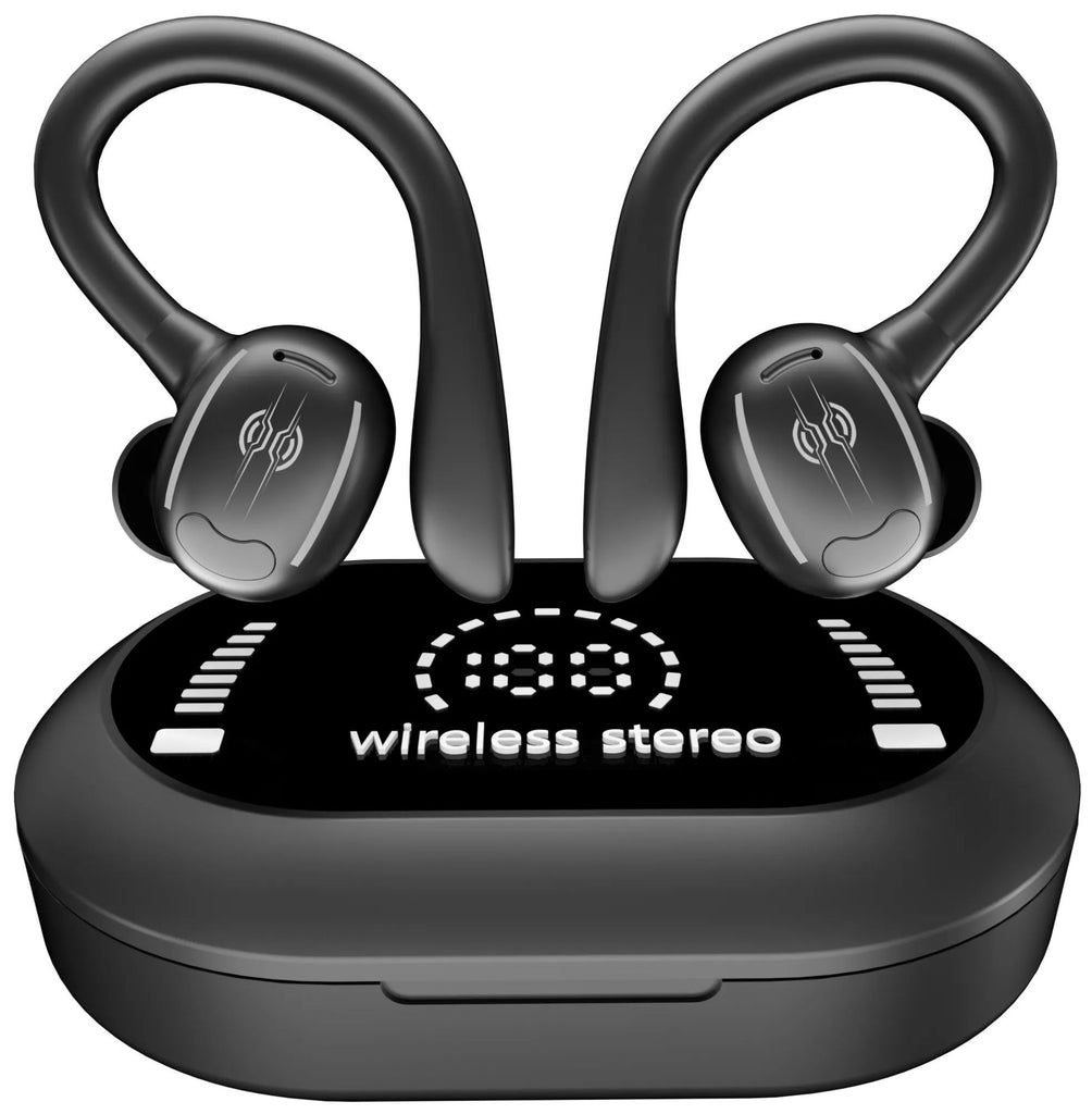  Wireless Ear-hook TWS Earphones ,   Charging Case   True Stereo   Over the Ear Headphones   Bluetooth Earbuds   - AWM57 1986-1