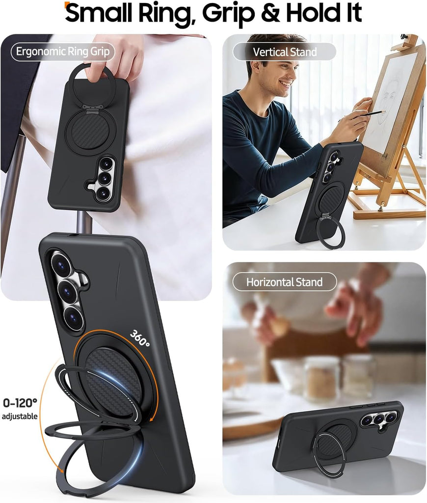 Magnetic Ring Case ,  Drop-Proof  Armor Cover 360 Degree Rotate   - AWXW6 2342-2