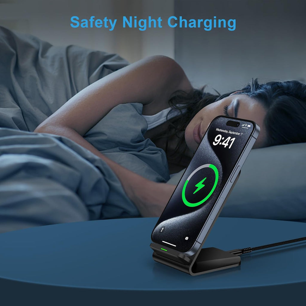 Wireless Charger,  Slim Charging Pad  Stand 15W Fast  - AWXW206 2556-5