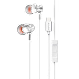 Wired TYPE-C Earphones, Headset w Mic Magnetic Headphone USB-C Earbuds - AWA55