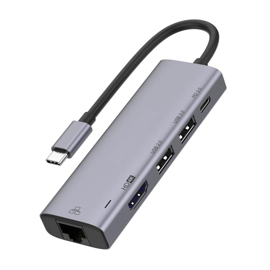 5-in-1 Adapter USB-C Hub ,   TV Video Hub   Charger Port   RJ45 Network Port   HDTV HDMI   - AWR78 2012-1