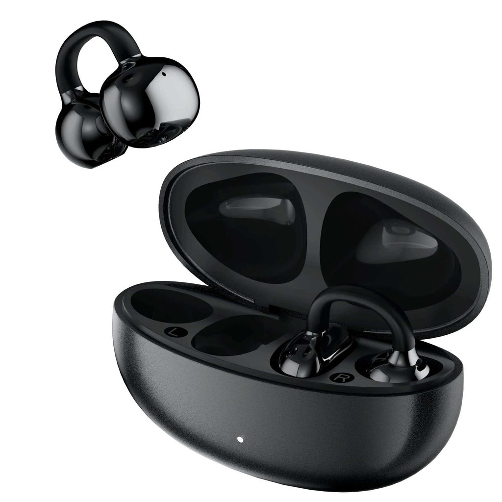 Wireless Ear-Clip TWS Earphones,  Charging Case True Stereo Bone Conduction Headphones Bluetooth Earbuds  - AWY92 2335-1