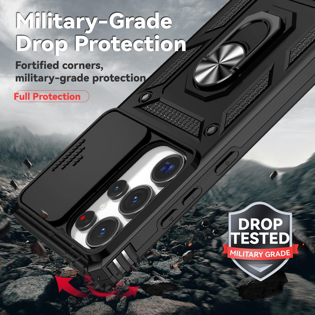  Hybrid Case Cover ,  Shockproof Kickstand  Lens Protects   Metal Ring   - AWXW48 2384-5