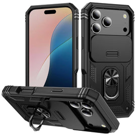 Hybrid Case Cover,  Shockproof Kickstand Lens Protects Metal Ring  - AWXW106 2448-1