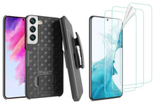 Load image into Gallery viewer, Belt Clip Case and 3 Pack Screen Protector , Anti-Glare Kickstand Cover TPU Film Swivel Holster - AWA86+3Z38