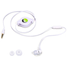 Load image into Gallery viewer, Retractable Mono Earphone, Handsfree Headset 3.5mm w Mic Headphone - AWS09
