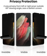 Load image into Gallery viewer, 3 Pack Privacy Screen Protector, Anti-Spy Anti-Peep Fingerprint Works TPU Film - AW3Z24