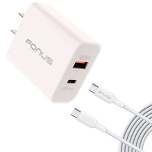 Load image into Gallery viewer, 36W PD Home Charger, Power Cord USB-C 6ft Long Cable Fast Type-C - AWE41