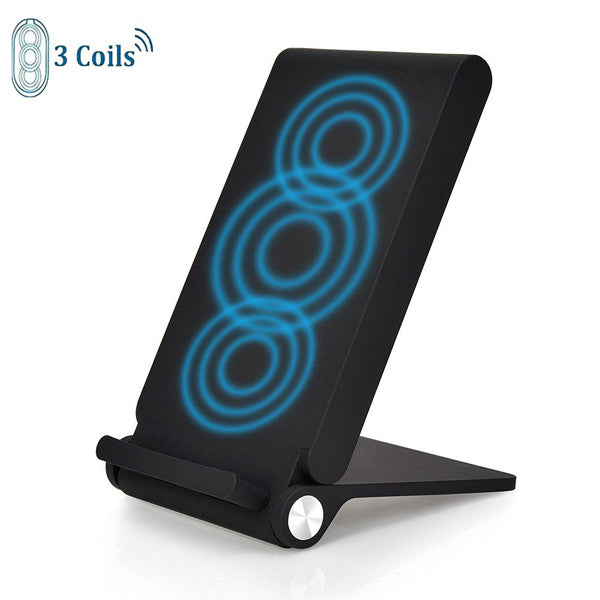 Wireless Charger, 3-Coils Stand Folding 10W Fast - AWK79