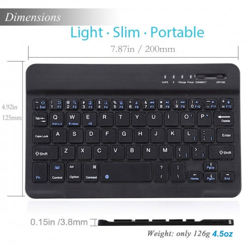 Wireless Keyboard, Compact Portable Rechargeable Ultra Slim - AWS73