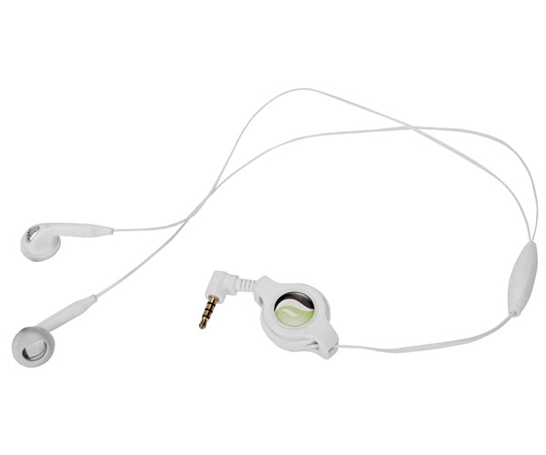 Retractable Earphones, 3.5mm w Mic Headset Hands-free Headphones - AWB80