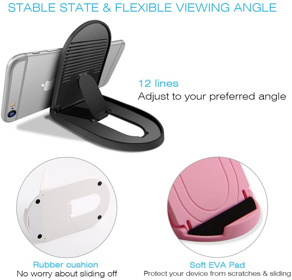 Fold-up Stand, Desktop Travel Holder Pink - AWZ16
