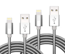 Load image into Gallery viewer, 3ft and 6ft Long Metal USB Cables, Data Sync Wire Power Cord Fast Charge - AWY63