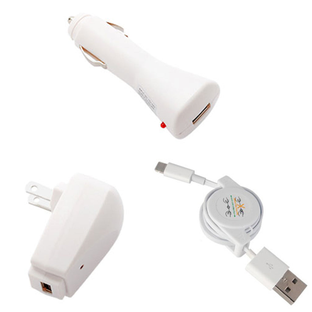 Car Home Charger, Adapter Power Retractable USB Cable - AWK33