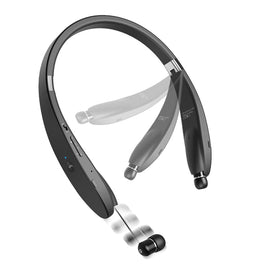 Wireless Headphones, Neckband Folding Retractable Hands-free Microphone Sports Earphones - AWM51