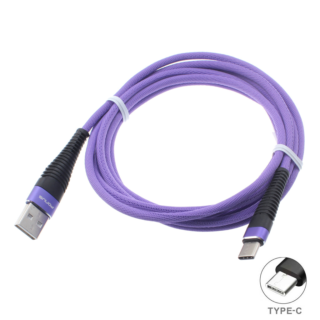 6ft USB Cable, Power Charger Cord Type-C Purple - AWR91