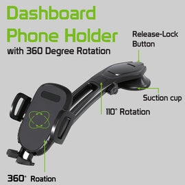 Car Mount, Dock Rotating Cradle Dash Holder - AWZ84