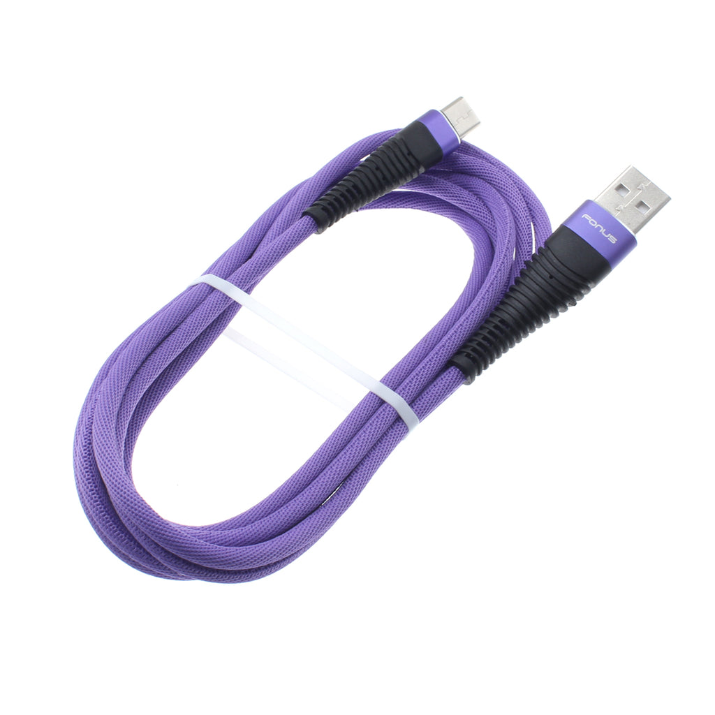 6ft USB Cable, Power Charger Cord Type-C Purple - AWR91