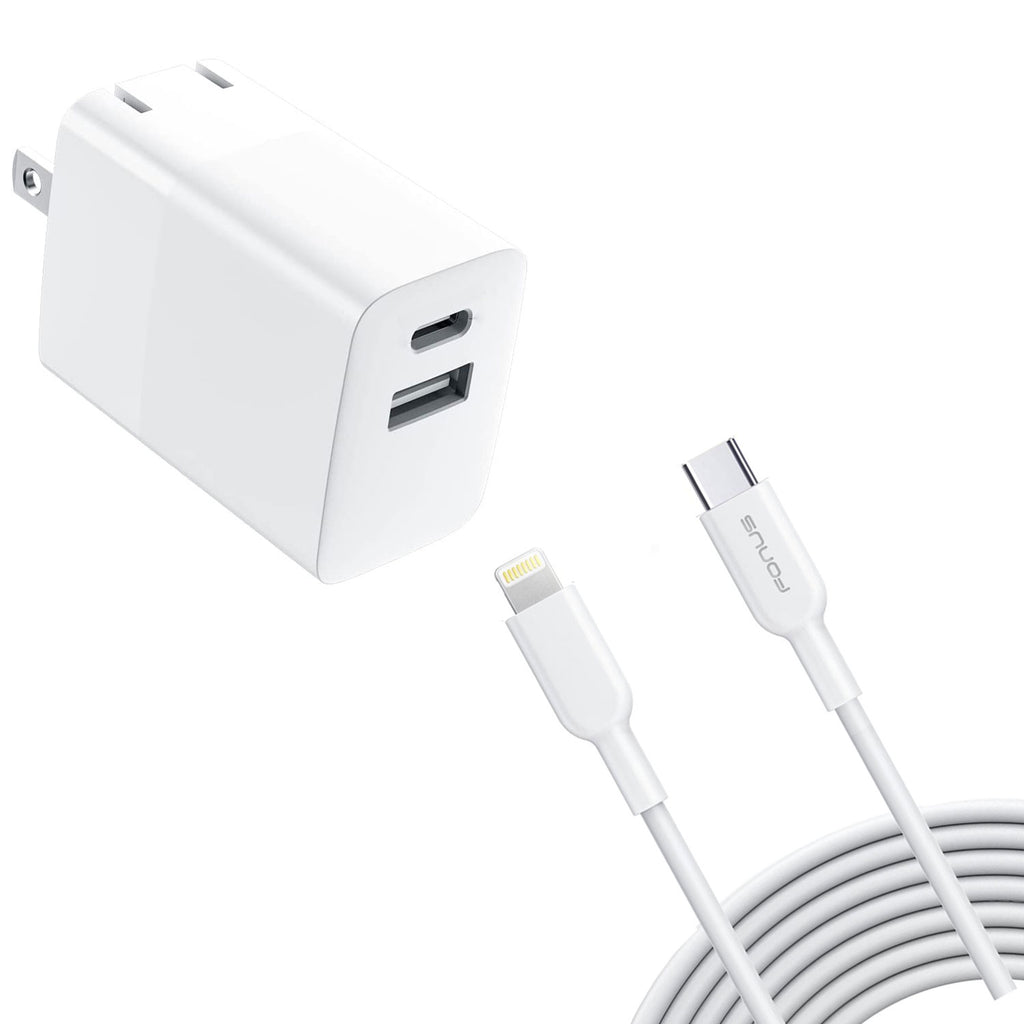 38W PD Home Charger, Power Cord USB-C 6ft Long Cable Fast Type-C - AWG95