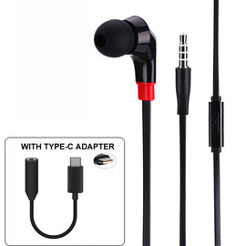 Mono Headset, Single Microphone Earphone Type-C Adapter - AWT22