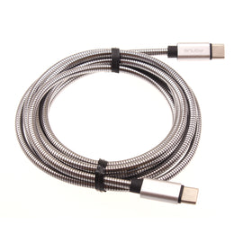 6ft Metal PD Cable, Wire Power Charger Cord Type-C to USB-C - AWD55