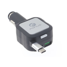 Load image into Gallery viewer, Car Charger, 2-Port USB Type-C 4.8Amp Retractable - AWM43