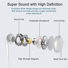 Load image into Gallery viewer, Wired Earphones, Headset Handsfree Mic Headphones Hi-Fi Sound - AWB29