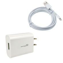 Load image into Gallery viewer, 18W Fast Home Charger, Wall AC Adapter Power Wire Long Cord 6ft USB Cable - AWY28