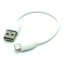 Load image into Gallery viewer, Short USB Cable, Power Cord Charger MicroUSB - AWC25