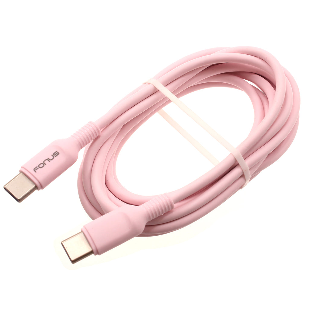Pink 10ft Long Cable, Power Cord PD Fast Charger USB-C to Type-C - AWA15