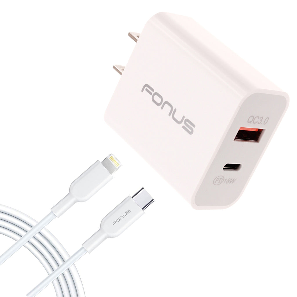 36W PD Home Charger, Power Cord USB-C 6ft Long Cable Fast Type-C - AWE40
