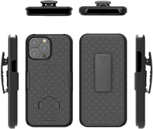 Load image into Gallery viewer, Belt Clip Case and 3 Pack Privacy Screen Protector, Anti-Peep Kickstand Cover Tempered Glass Swivel Holster - AWA12+3Z27