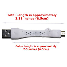 Load image into Gallery viewer, Short USB Cable, Power Cord Charger MicroUSB - AWD20
