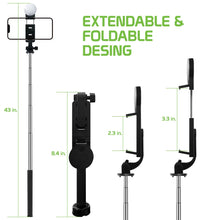 Load image into Gallery viewer, Selfie Stick, Stand Remote Shutter Built-in Tripod Wireless - AWZ98