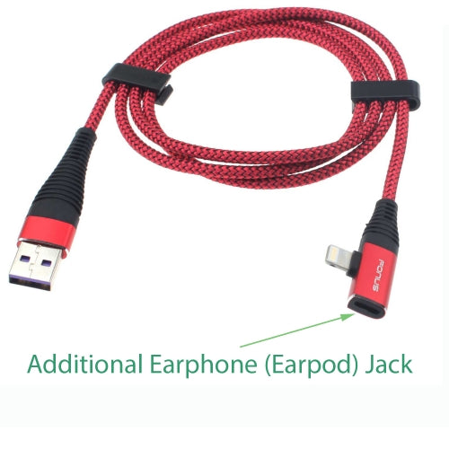 USB Cable Earphone Jack, Splitter Power Cord Earpod Headphone Port 2-in-1 - AWA62
