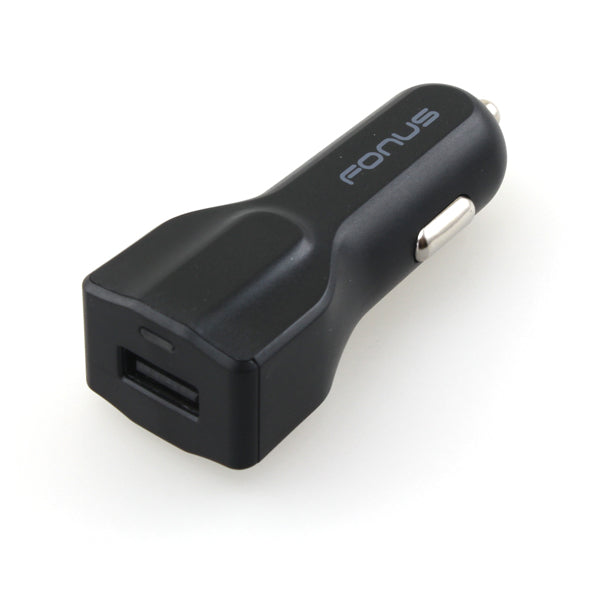 Car Charger, Quick Charge Coiled Cable 2-Port USB 24W Fast - AWK23