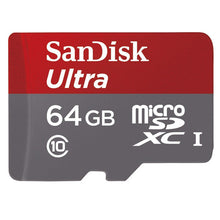 Load image into Gallery viewer, 64GB Memory Card, Class 10 MicroSD High Speed Sandisk Ultra - AWH99